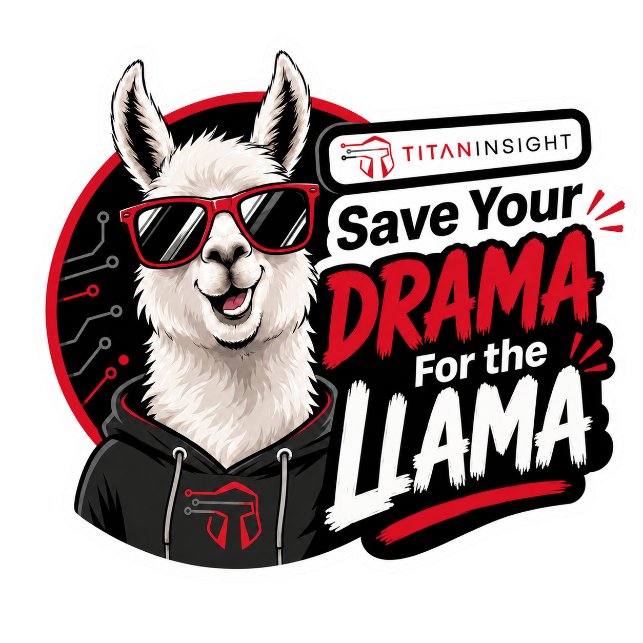 TitanInsight llama campaign illustration